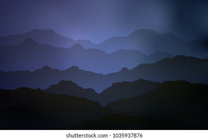 Light BLUE vector background with bent ribbons. An elegant bright illustration with gradient. Mountain style for your business design.