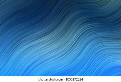 Light BLUE vector background with bent ribbons. Colorful abstract illustration with gradient lines. Textured wave pattern for backgrounds.