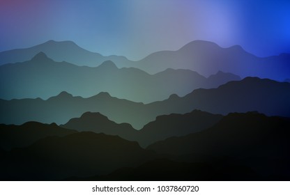 Light BLUE vector background with bent lines. Shining illustration, which consist of blurred lines, circles. A completely new template for your business design.