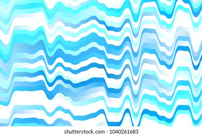 Light BLUE vector background with bent ribbons. A sample with blurred bubble shapes. Marble design for your web site.
