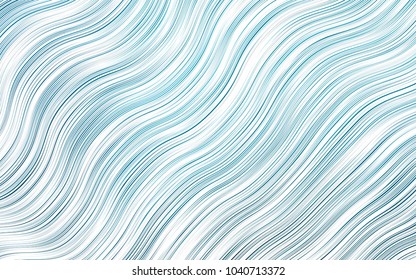 Light BLUE vector background with bent lines. A vague circumflex abstract illustration with gradient. New composition for your brand book.