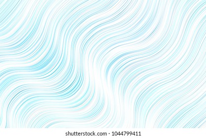 Light BLUE vector background with bent lines. Glitter abstract illustration with wry lines. Pattern for your business design.