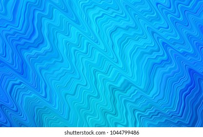 Light BLUE vector background with bent lines. Colorful illustration in abstract marble style with gradient. Marble style for your business design.