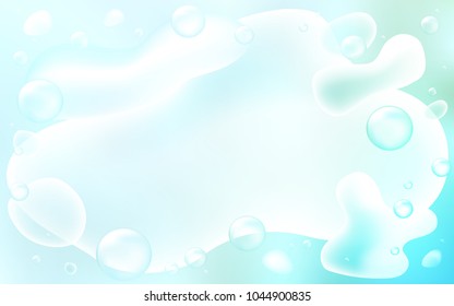 Light BLUE vector background with bent lines. Blurred geometric sample with gradient bubbles.  A completely new template for your business design.
