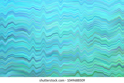 Light BLUE vector background with bent ribbons. Creative illustration in halftone marble style with gradient. A new texture for your  ad, booklets, leaflets.