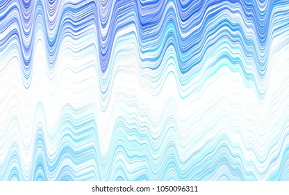 Light BLUE vector background with bent ribbons. Modern gradient abstract illustration with bandy lines. The elegant pattern for brand book.