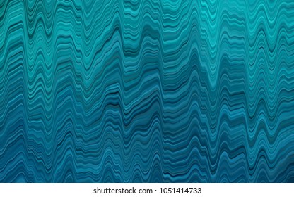 Light BLUE vector background with bent lines. Colorful illustration in abstract marble style with gradient. Pattern for your business design.