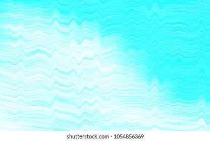 Light BLUE vector background with bent lines. Geometric illustration in marble style with gradient.  The template for cell phone backgrounds.