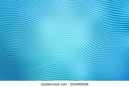 Light BLUE vector background with bent lines. Brand-new colored illustration in blurry style with gradient. Brand-new design for your ads, poster, banner.