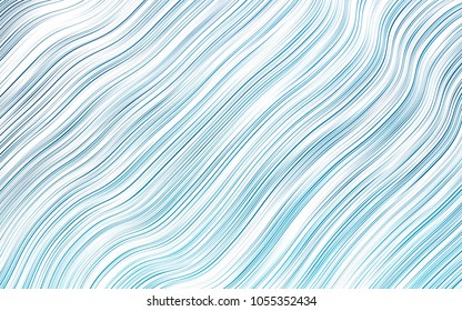 Light BLUE vector background with bent ribbons. An elegant bright illustration with gradient. A new texture for your  ad, booklets, leaflets.