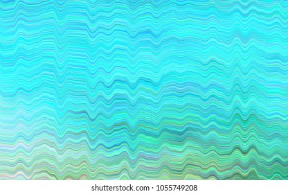Light BLUE vector background with bent lines. A vague circumflex abstract illustration with gradient. Brand-new design for your ads, poster, banner.