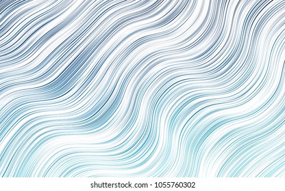 Light BLUE vector background with bent ribbons. Shining crooked illustration in marble style. A completely new marble design for your business.