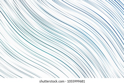 Light BLUE vector background with bent lines. Geometric illustration in marble style with gradient.  Marble style for your business design.