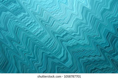 Light BLUE vector background with bent ribbons. Glitter abstract illustration with wry lines. Textured wave pattern for backgrounds.