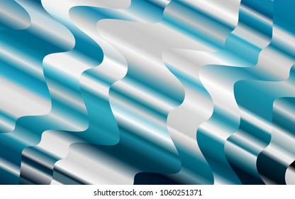 Light BLUE vector background with bent lines. Blurred geometric sample with gradient bubbles.  The template for cell phone backgrounds.