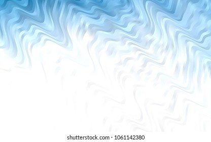 Light BLUE vector background with bent ribbons. Colorful illustration in abstract marble style with gradient. New composition for your brand book.