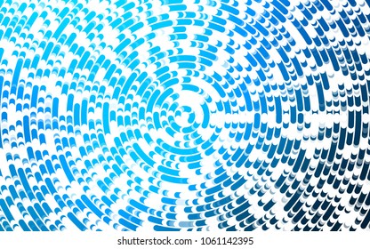 Light BLUE vector background with bent lines. A sample with blurred bubble shapes. A completely new marble design for your business.