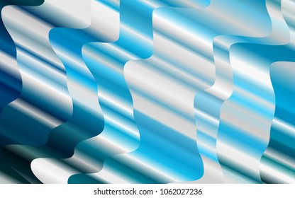 Light BLUE vector background with bent lines. Colorful abstract illustration with gradient lines. The best blurred design for your business.