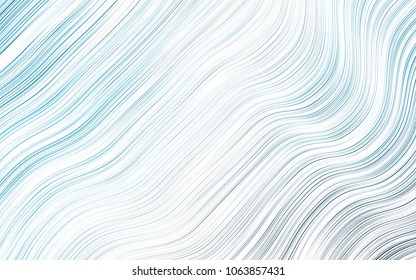 Light BLUE vector background with bent lines. A sample with blurred bubble shapes. The best blurred design for your business.