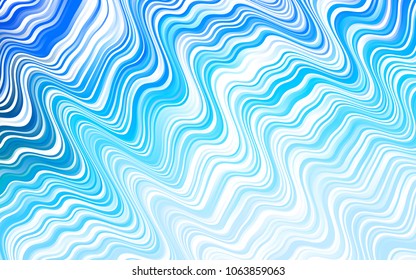 Light BLUE vector background with bent lines. A vague circumflex abstract illustration with gradient. A completely new template for your business design.