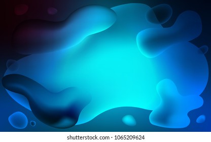 Light BLUE vector background with bent ribbons. Glitter abstract illustration with wry lines. New composition for your brand book.