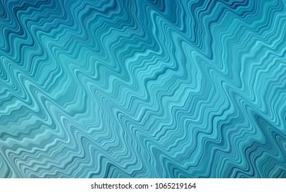 Light BLUE vector background with bent lines. Colorful illustration in abstract marble style with gradient. New composition for your brand book.