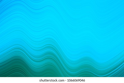 Light BLUE vector background with bent ribbons. A completely new color illustration in marble style. Pattern for your business design.