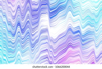 Light BLUE vector background with bent lines. Modern gradient abstract illustration with bandy lines. Pattern for your business design.