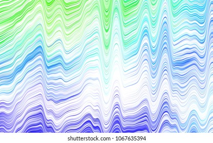 Light BLUE vector background with bent ribbons. Modern gradient abstract illustration with bandy lines. A completely new template for your business design.