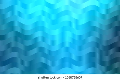 Light BLUE vector background with bent lines. A sample with blurred bubble shapes. Pattern for your business design.