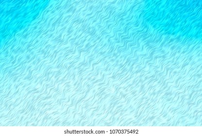 Light BLUE vector background with bent lines. Glitter abstract illustration with wry lines. New composition for your brand book.