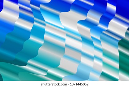 Light BLUE vector background with bent lines. Colorful abstract illustration with gradient lines. New composition for your brand book.