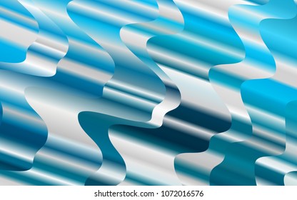 Light BLUE vector background with bent ribbons. Brand-new colored illustration in marble style with gradient. Pattern for your business design.