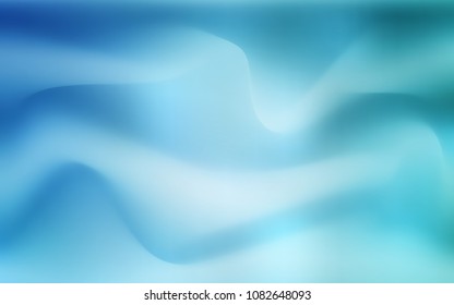 Light BLUE vector background with bent ribbons. Blurred geometric sample with gradient bubbles.  Brand-new design for your ads, poster, banner.