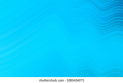 Light BLUE vector background with bent ribbons. A vague circumflex abstract illustration with gradient. A completely new template for your business design.