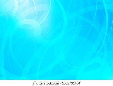 Light BLUE vector background with bent ribbons. Shining illustration, which consist of blurred lines, circles. A new texture for your  ad, booklets, leaflets.