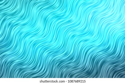 Light BLUE vector background with bent ribbons. Geometric illustration in marble style with gradient.  The template for cell phone backgrounds.