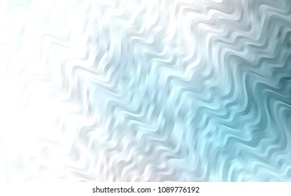 Light BLUE vector background with bent lines. Blurred geometric sample with gradient bubbles.  Marble design for your web site.