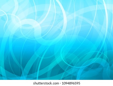 Light BLUE vector background with bent lines. Creative geometric illustration in marble style with gradient. A new texture for your  ad, booklets, leaflets.