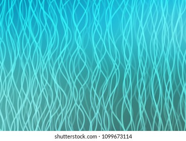 Light BLUE vector background with bent ribbons. A sample with blurred bubble shapes. A completely new template for your business design.