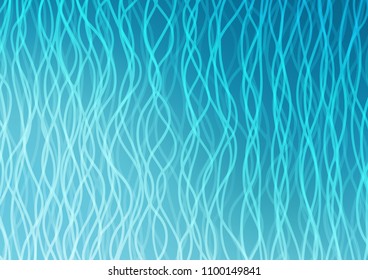Light BLUE vector background with bent lines. An elegant bright illustration with gradient. A completely new marble design for your business.