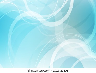 Light BLUE vector background with bent ribbons. Glitter abstract illustration with wry lines. Marble style for your business design.