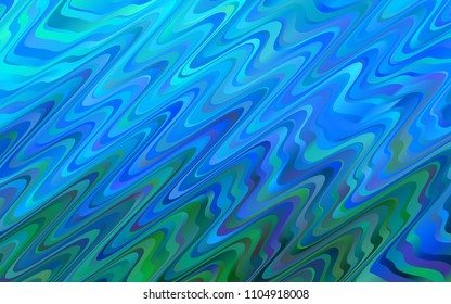 Light BLUE vector background with bent ribbons. Creative geometric illustration in marble style with gradient. New composition for your brand book.