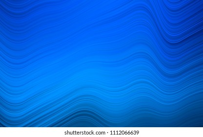 Light BLUE vector background with bent ribbons. Colorful abstract illustration with gradient lines. Marble design for your web site.