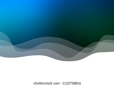 Light BLUE vector background with bent lines. An elegant bright illustration with gradient. Marble design for your web site.
