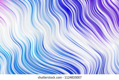 Light BLUE vector background with bent lines. Creative illustration in halftone marble style with gradient. Marble design for your web site.