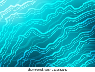 Light BLUE vector background with bent ribbons. A completely new color illustration in marble style. Pattern for your business design.