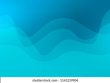 Light BLUE vector background with bent lines. Shining illustration, which consist of blurred lines, circles. Brand new design for your ads, poster, banner.