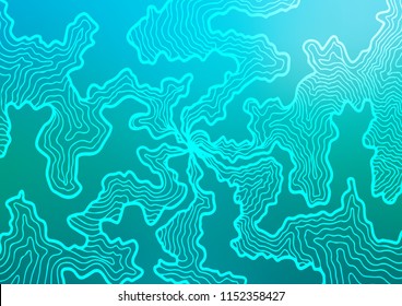 Light BLUE vector background with bent ribbons. Shining crooked illustration in marble style. A new texture for your  ad, booklets, leaflets.