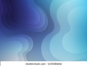 Light BLUE vector background with bent ribbons. Modern gradient abstract illustration with bandy lines. Brand new design for your ads, poster, banner.
